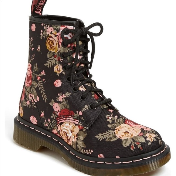 dr martens floral boots